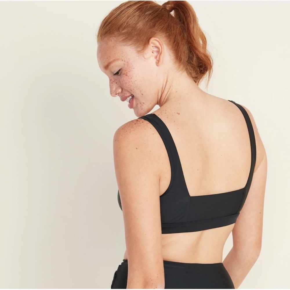 RESERVED FB BB Old Navy Women’s Square-Neck Swim Top Black Small S 4-6 - Picture 3 of 16